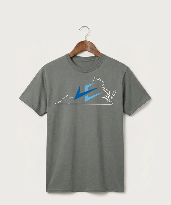 Leading Edge Virginia Team Store - Medium Grey Port & Co Core Cotton Tee. PC54