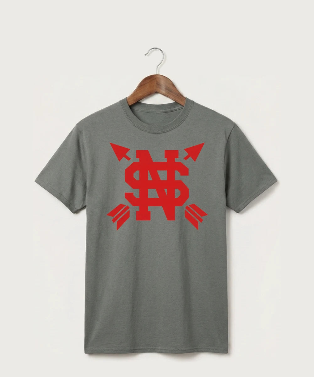 Lancer Archer Club Archery Team Store - Medium Grey Port & Co Core Cotton Tee. PC54