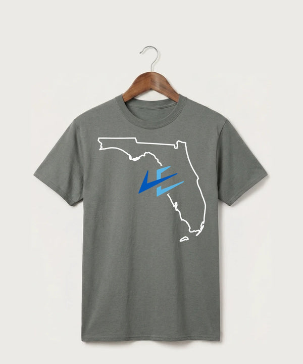 Leading Edge Florida Team Store - Medium Grey Port & Co Core Cotton Tee. PC54