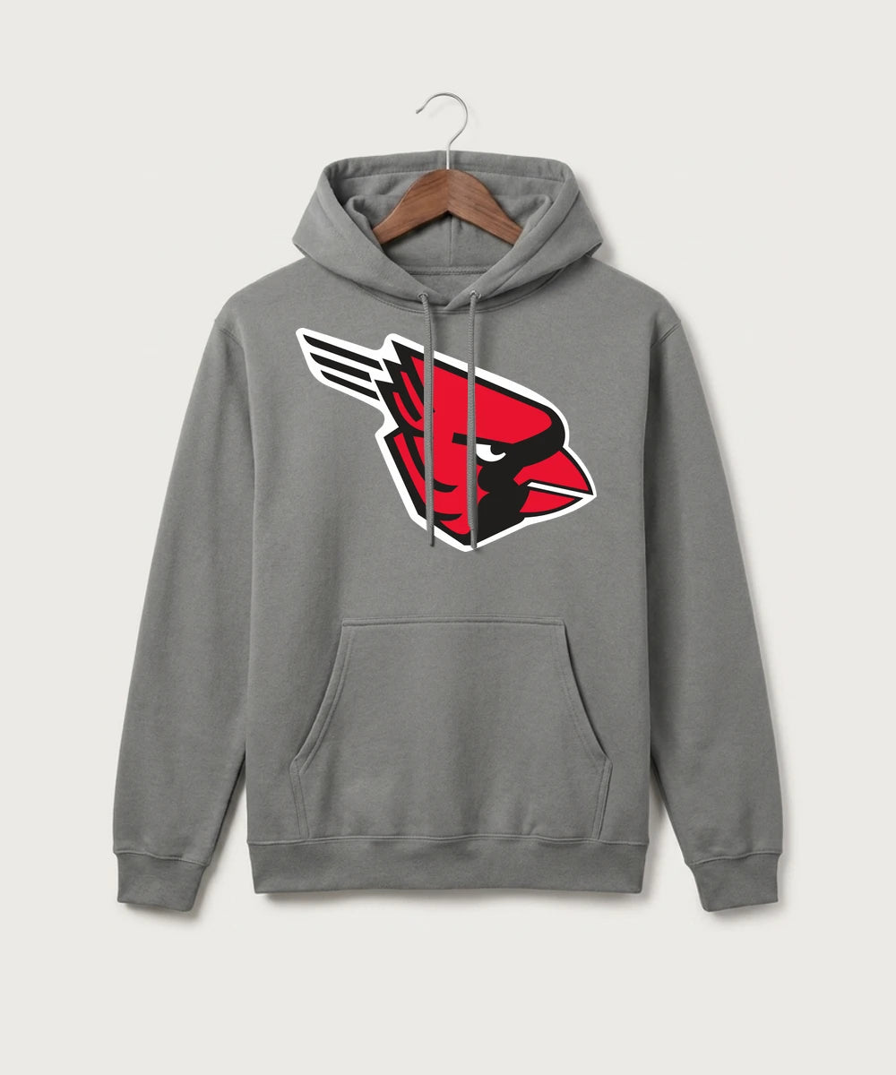 GF E2E Test 01 Wrestling - Medium Grey Port & Co Core Fleece Pullover Hooded Sweatshirt. PC78H