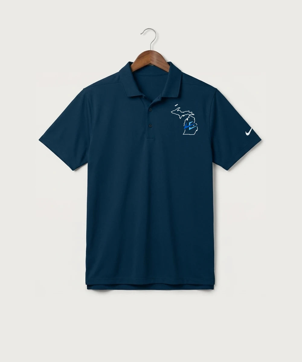 Leading Edge Michigan Team Store - Navy Polo