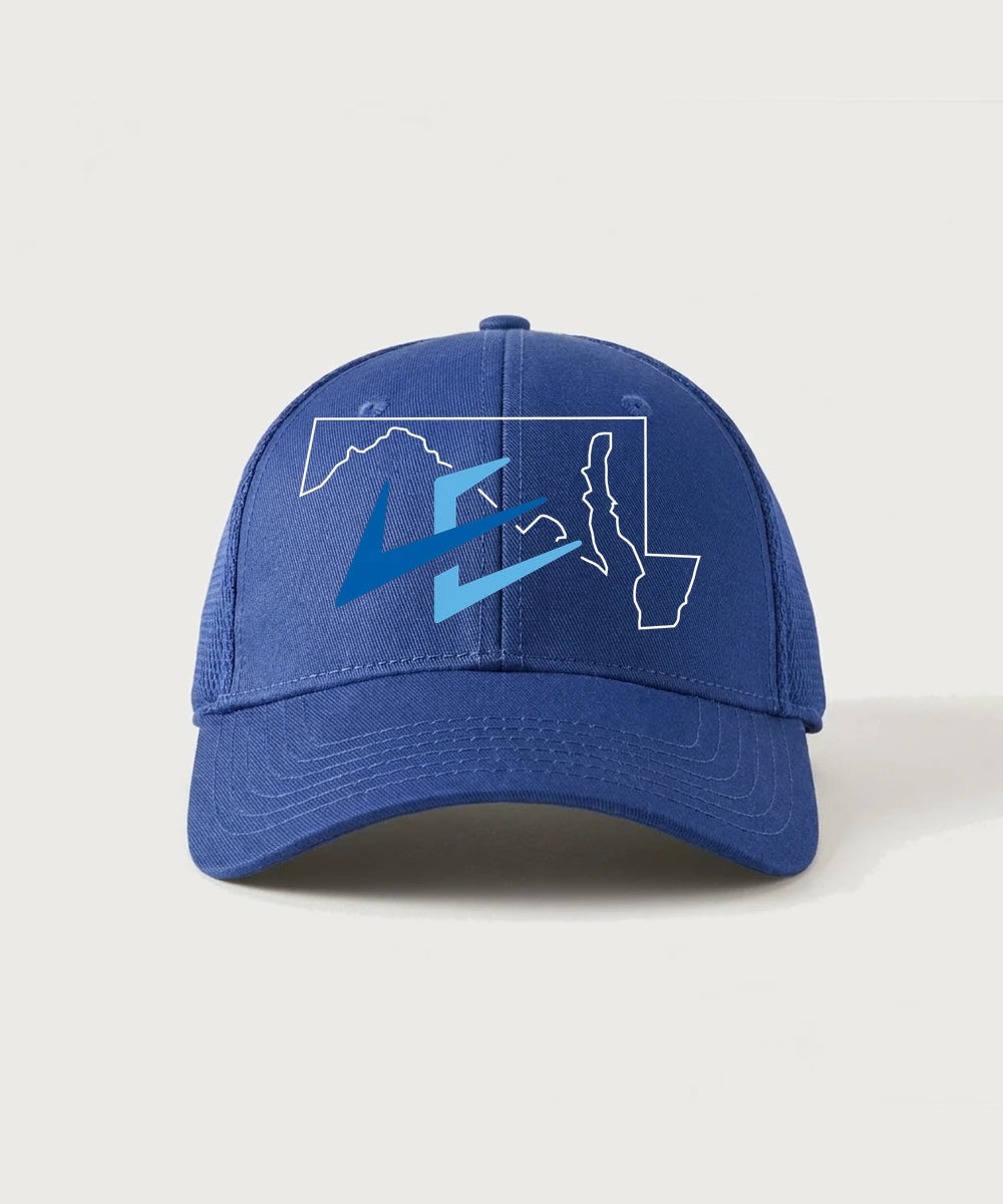 Leading Edge Maryland Team Store - Royal New Era - Stretch Mesh Cap. NE1020