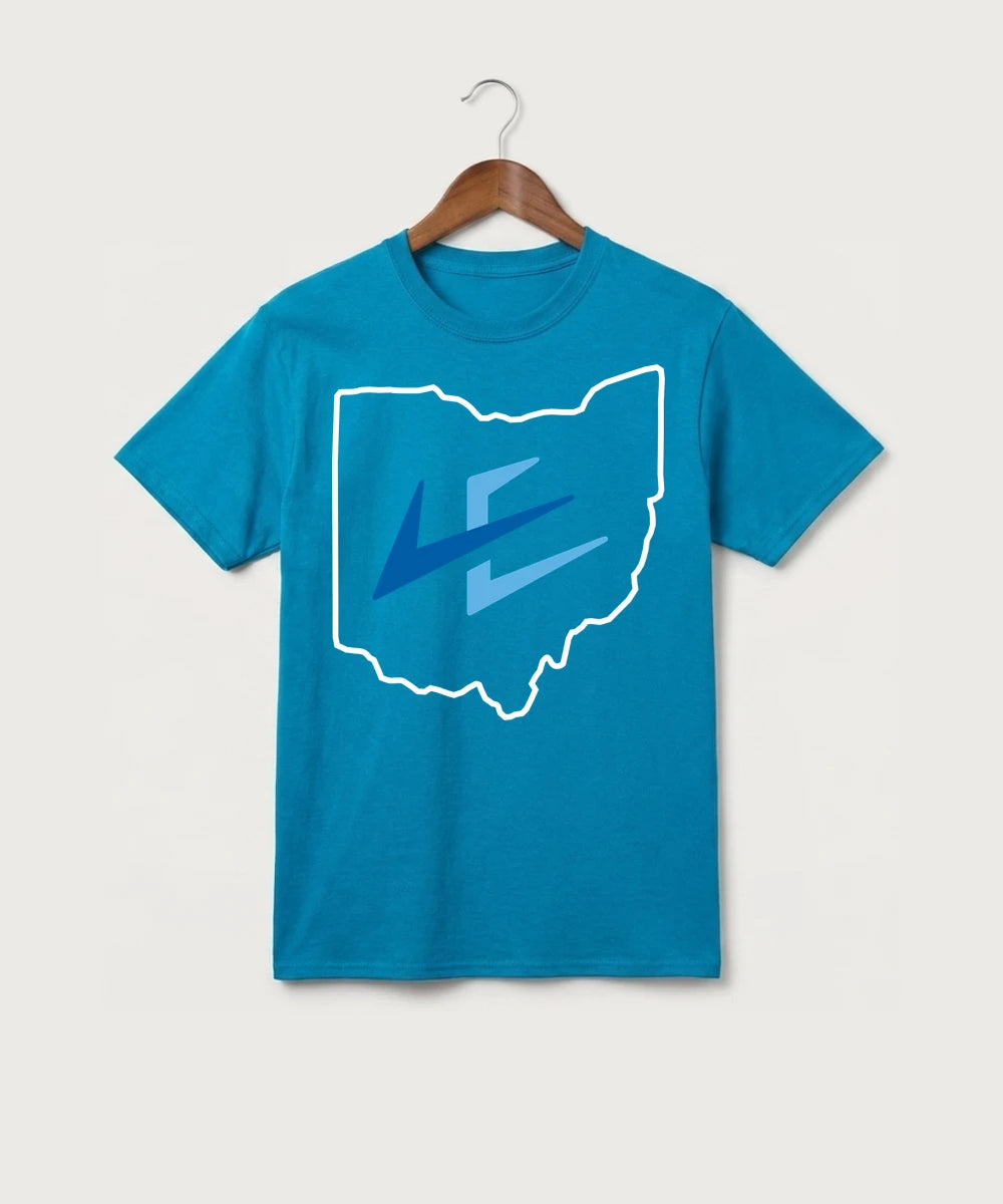 Leading Edge Ohio Team Store - Sapphire Port & Co Core Cotton Tee. PC54