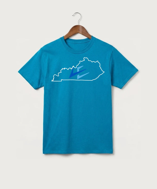 Leading Edge Kentucky Team Store - Sapphire Port & Co Core Cotton Tee. PC54