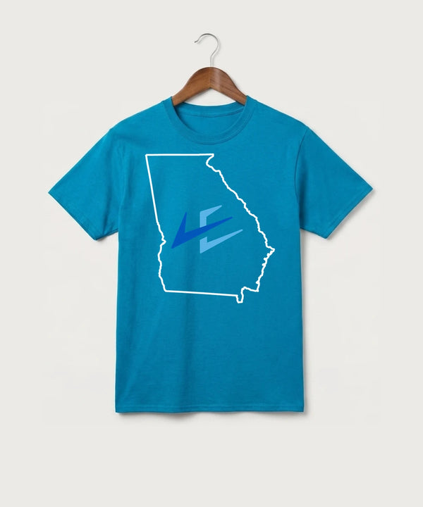 Leading Edge Georgia Team Store - Sapphire Port & Co Core Cotton Tee. PC54