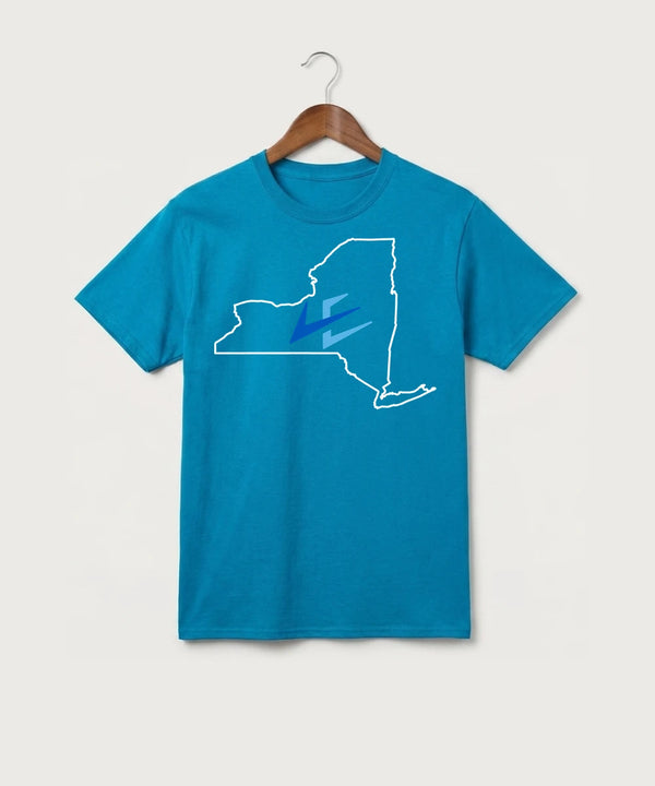 Leading Edge New York Team Store - Sapphire Port & Co Core Cotton Tee. PC54