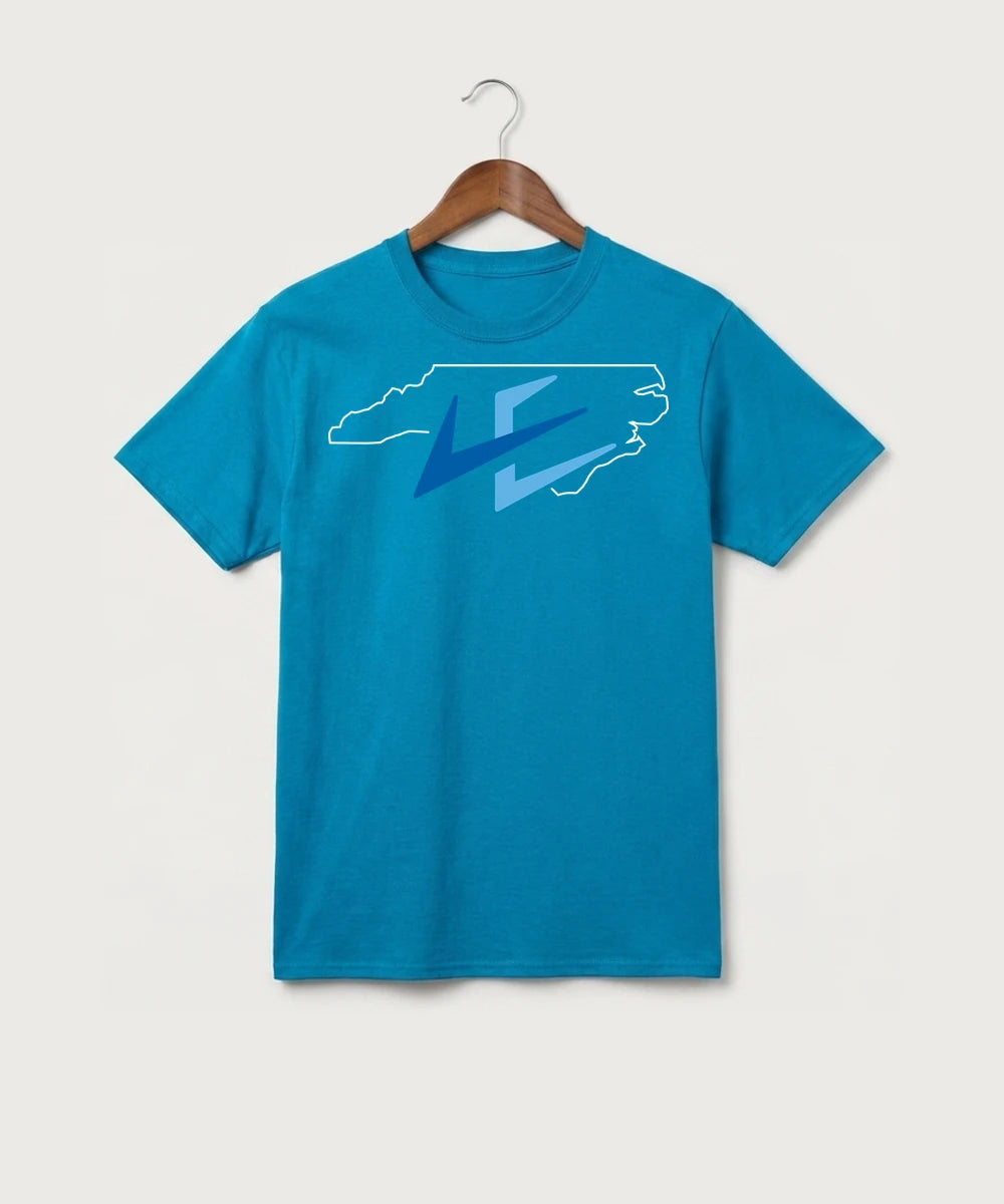 Leading Edge North Carolina Team Store - Sapphire Port & Co Core Cotton Tee. PC54