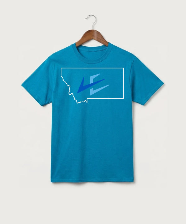 Leading Edge Montana Team Store - Sapphire Port & Co Core Cotton Tee. PC54