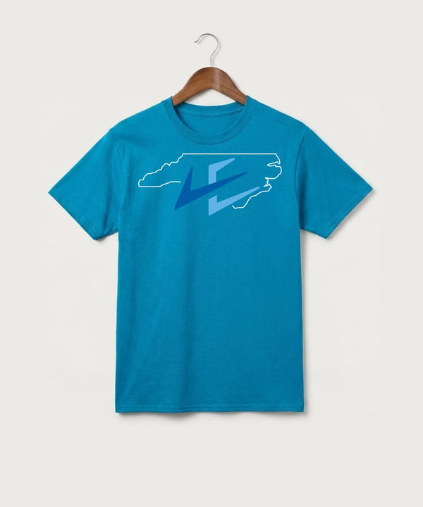 Leading Edge North Carolina Team Store - Sapphire Port & Co Core Cotton Tee. PC54