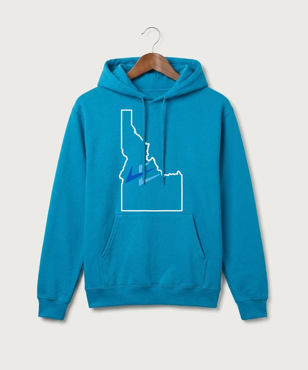 Leading Edge Idaho Team Store - Sapphire Port & Co Core Fleece Pullover Hooded Sweatshirt. PC78H