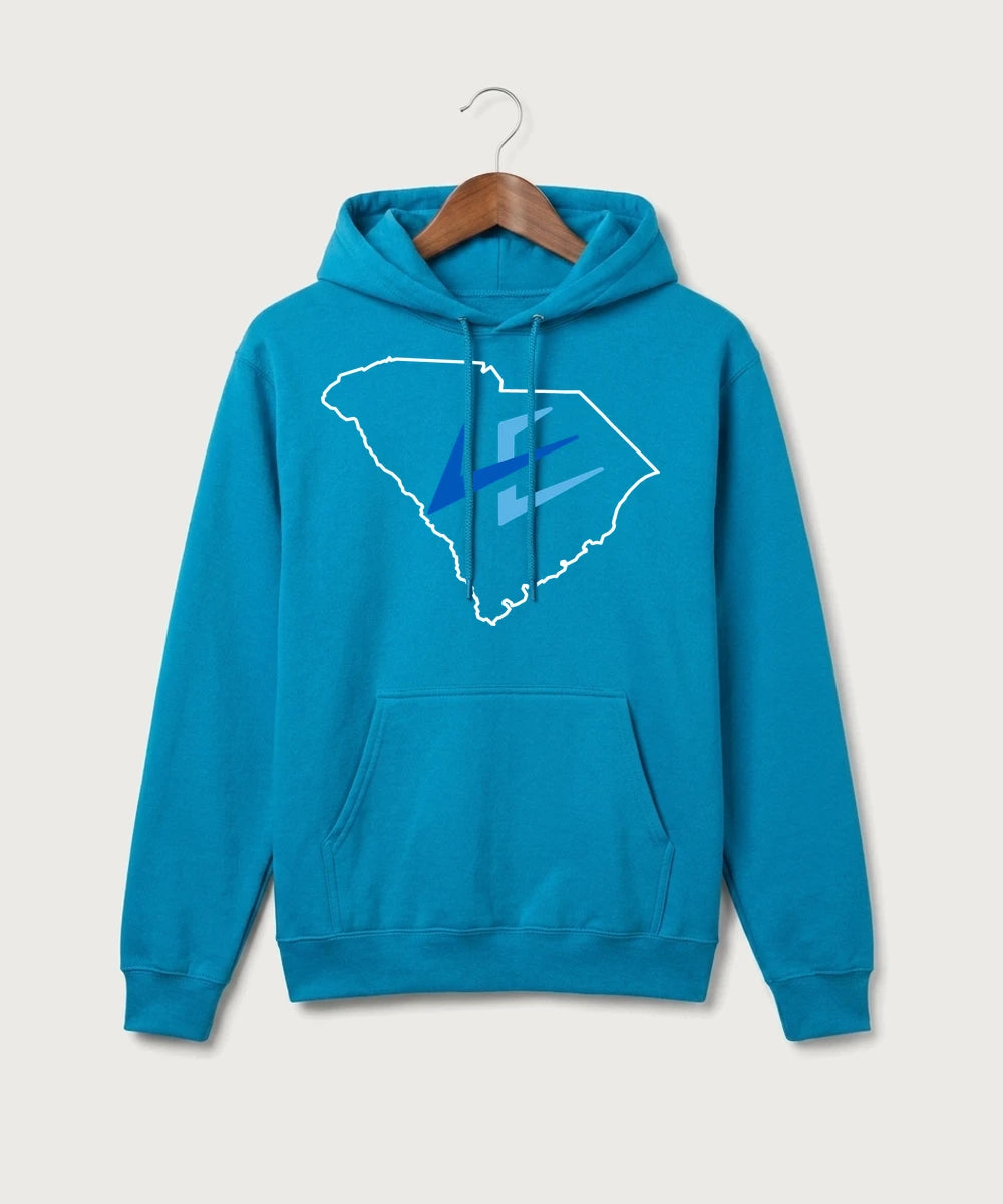 Leading Edge South Carolina Team Store - Sapphire Port & Co Core Fleece Pullover Hooded Sweatshirt. PC78H
