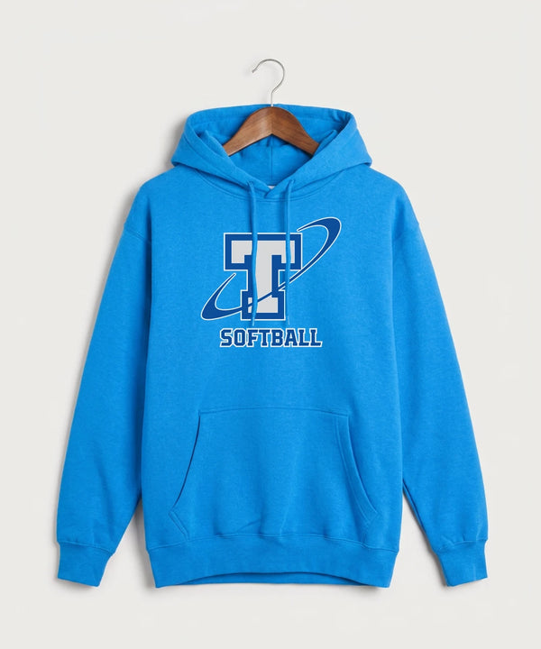 Papillion La Vista South Titan Softball Team Store - True Royal Hoodie Value - Full Front