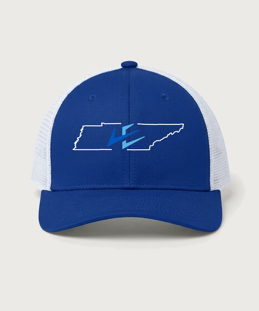 Leading Edge Tennessee Team Store - True Royal/ White Sport-Tek Club Trucker Cap STC46