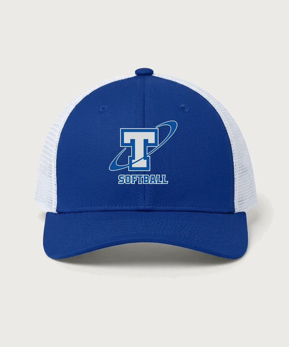Papillion La Vista South Titan Softball Team Store - True Royal/ White Sport-Tek Club Trucker Cap STC46