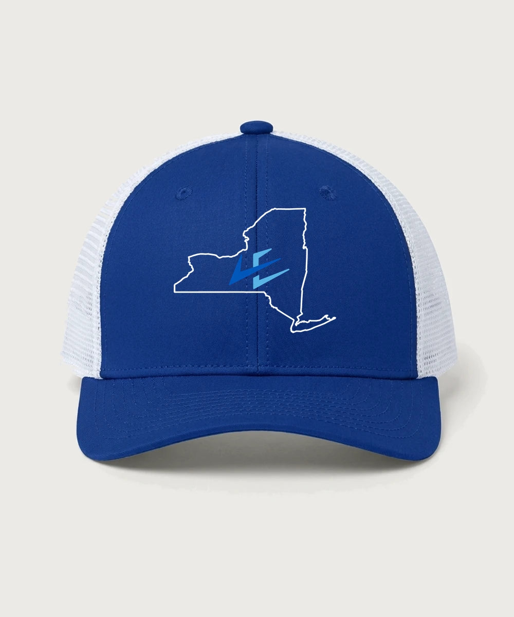 Leading Edge New York Team Store - True Royal/ White Sport-Tek Club Trucker Cap STC46