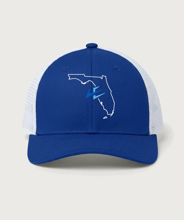 Leading Edge Florida Team Store - True Royal/ White Sport-Tek Club Trucker Cap STC46