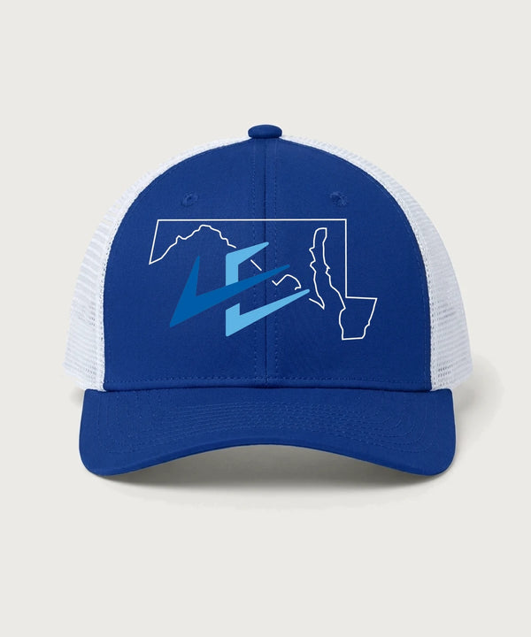 Leading Edge Maryland Team Store - True Royal/ White Sport-Tek Club Trucker Cap STC46