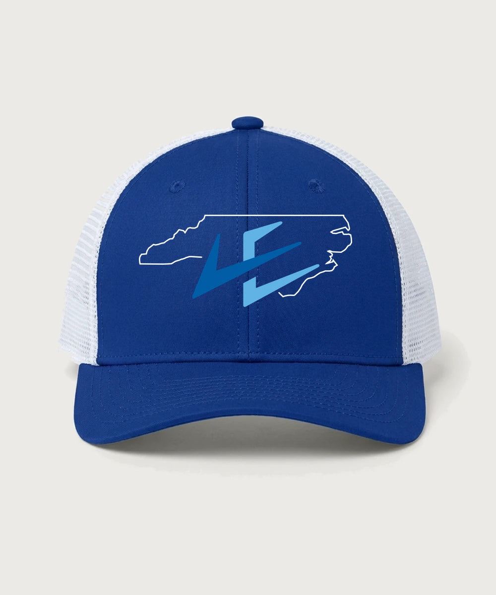 Leading Edge North Carolina Team Store - True Royal/ White Sport-Tek Club Trucker Cap STC46