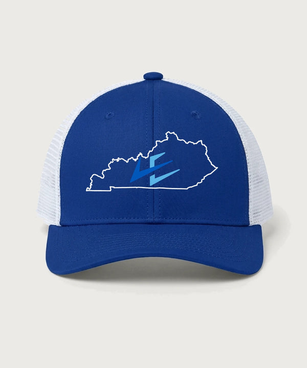 Leading Edge Kentucky Team Store - True Royal/ White Sport-Tek Club Trucker Cap STC46