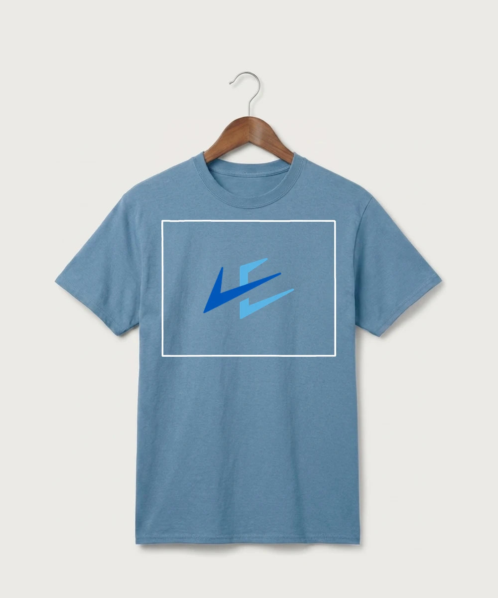 Leading Edge Wyoming Team Store - Tundra Blue Port & Co Core Cotton Tee. PC54