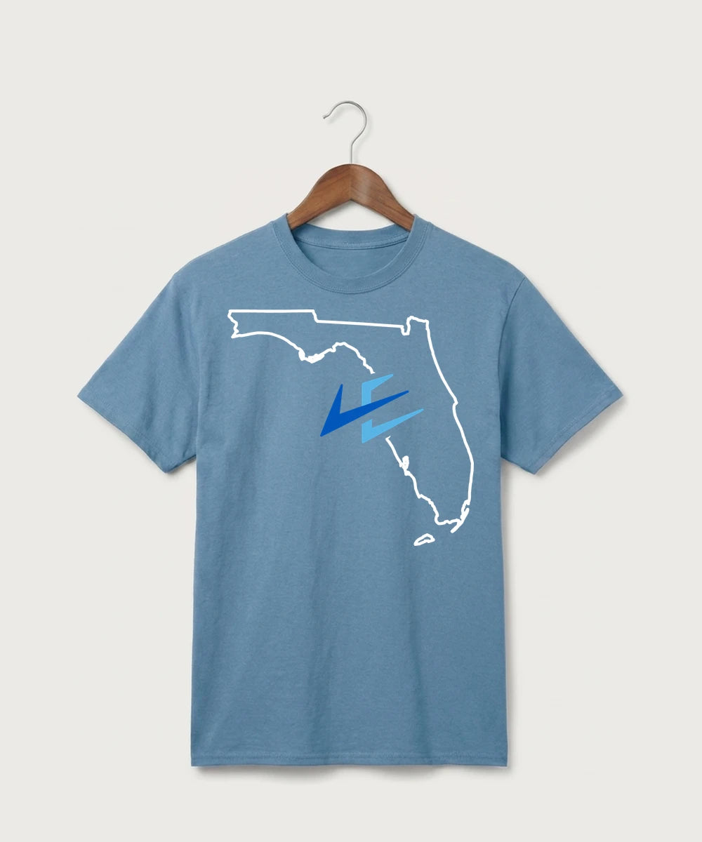 Leading Edge Florida Team Store - Tundra Blue Port & Co Core Cotton Tee. PC54