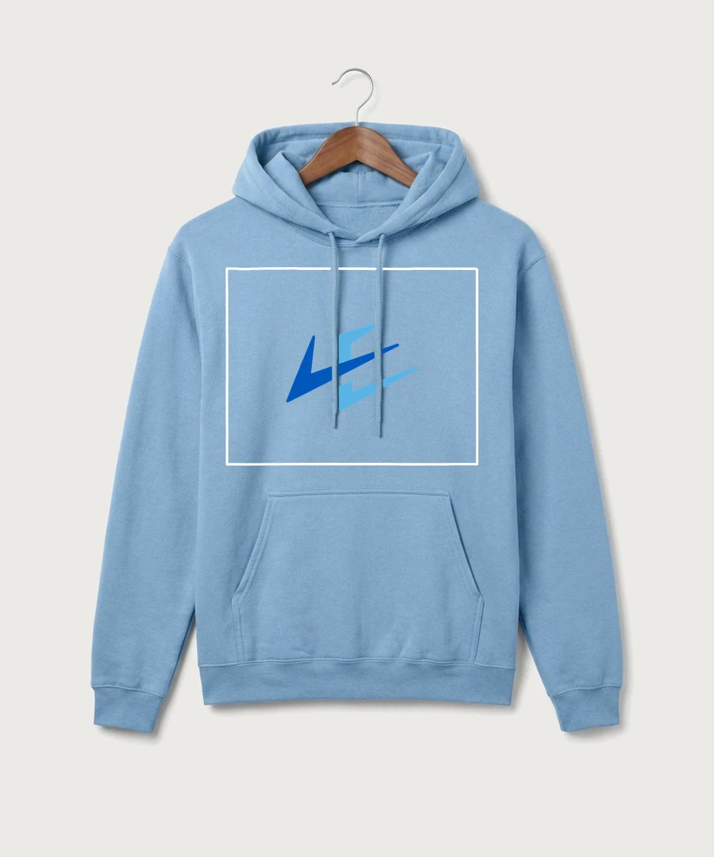 Leading Edge Wyoming Team Store - Tundra Blue Port & Co Core Fleece Pullover Hooded Sweatshirt. PC78H