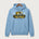 Northwestern Volleyball - Tundra Blue Port & Co Core Fleece Pullover Hooded Sweatshirt. PC78H