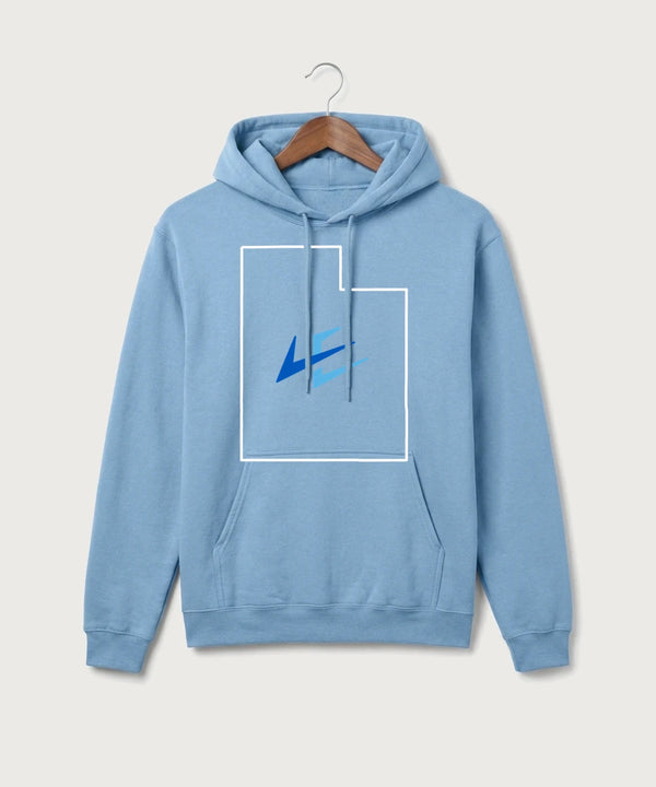 Leading Edge Utah Team Store - Tundra Blue Port & Co Core Fleece Pullover Hooded Sweatshirt. PC78H