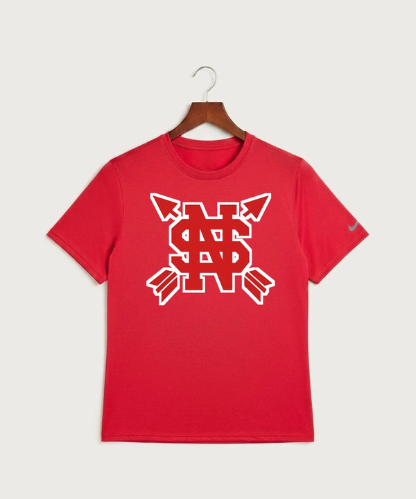 Lancer Archer Club Archery Team Store - University Red Nike Swoosh Sleeve rLegend Tee NKDX8730