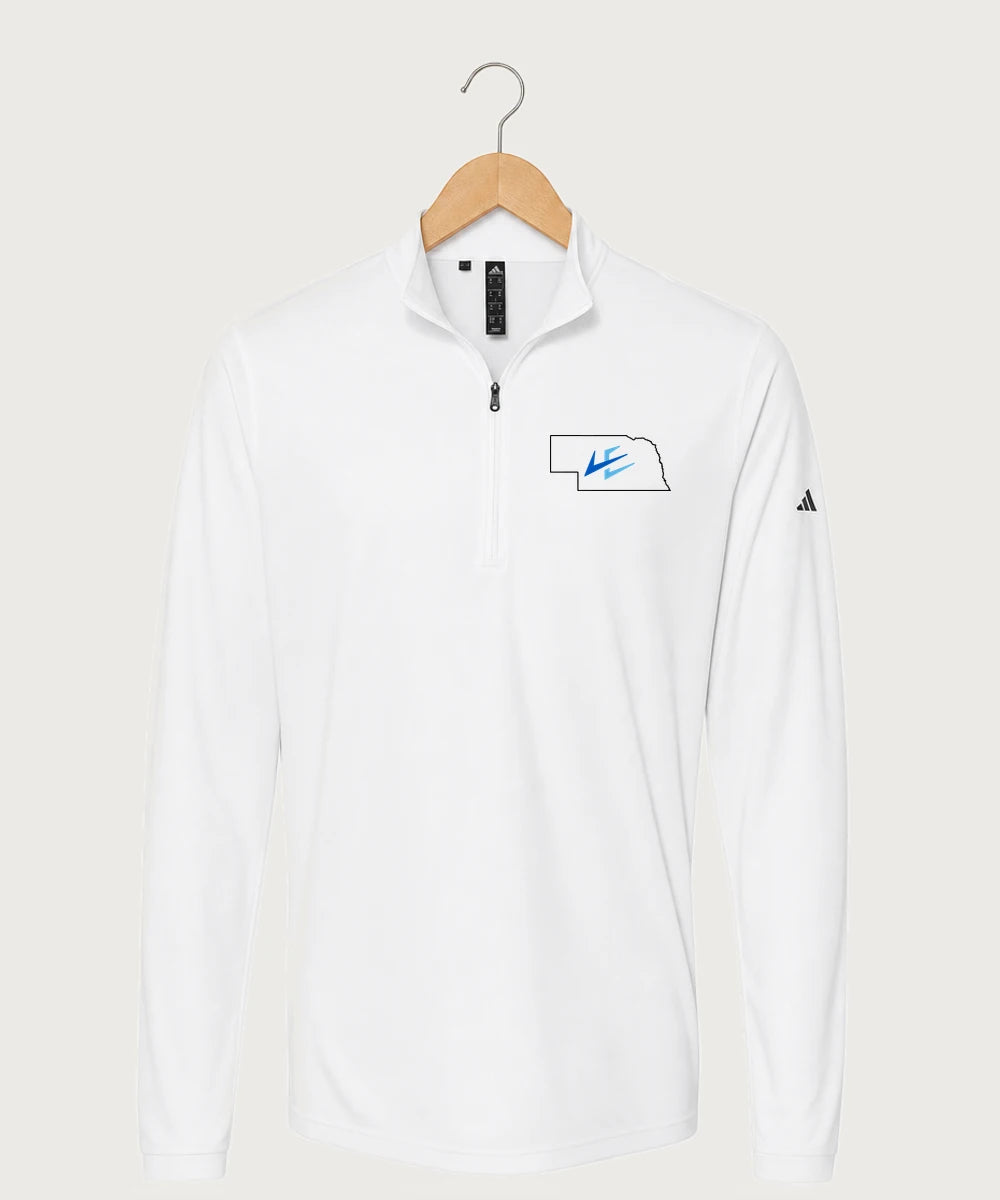 Leading Edge Nebraska Team Store - White Men's Ultimate365 Lightweight Quarter-Zip Pullover