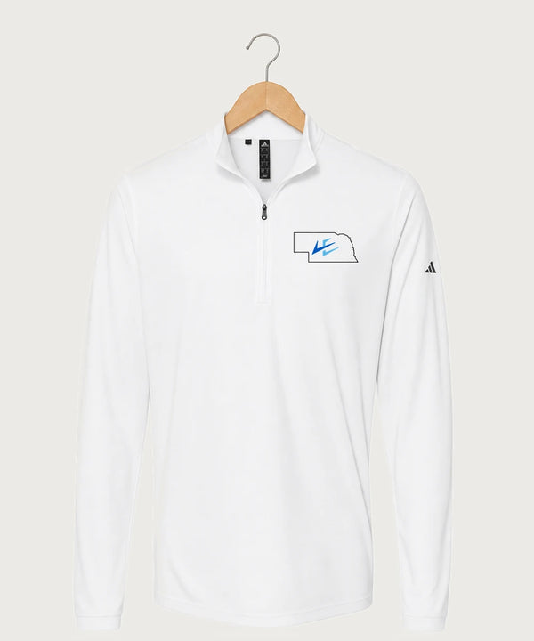 Leading Edge Nebraska Team Store - White Men's Ultimate365 Lightweight Quarter-Zip Pullover