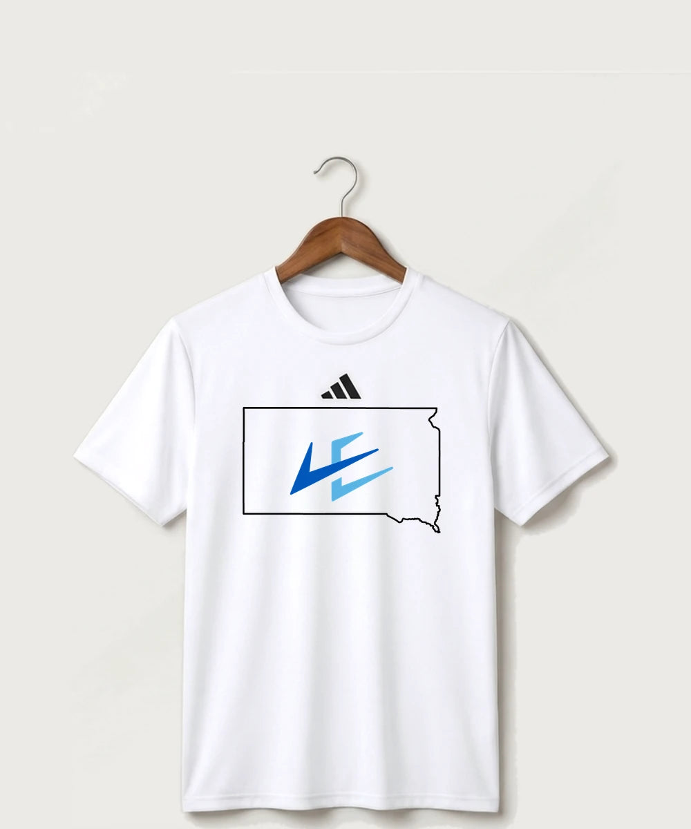 Leading Edge South Dakota Team Store - White/ Black Men's Pregame T-Shirt