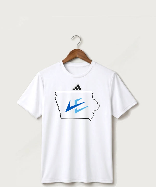 Leading Edge Iowa Team Store - White/ Black Men's Pregame T-Shirt