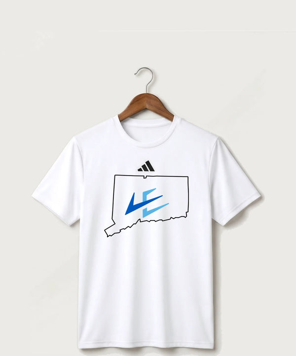 Leading Edge Connecticut Team Store - White/ Black Men's Pregame T-Shirt