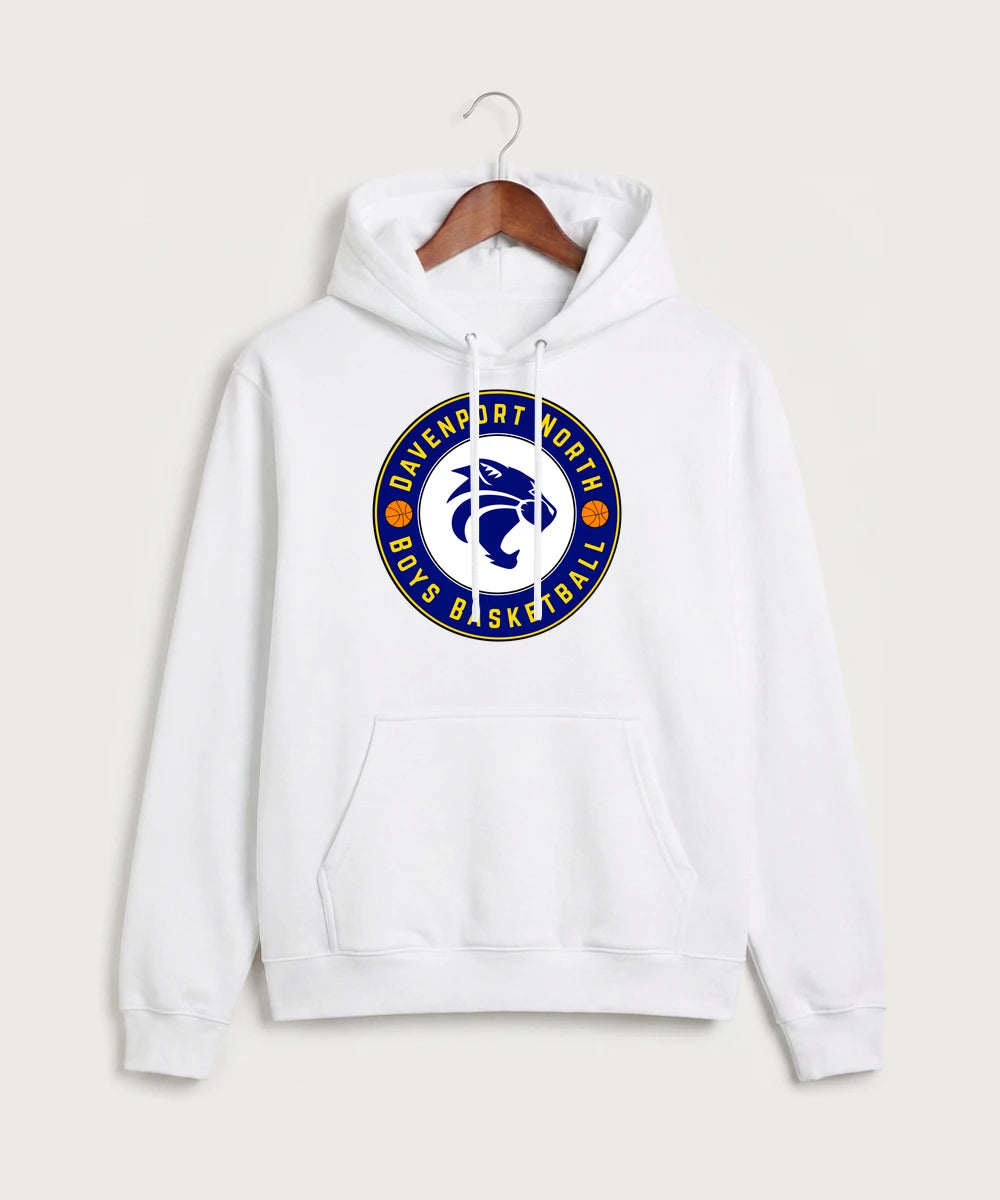 Davenport North High School Basketball Team Store - White Hoodie Value