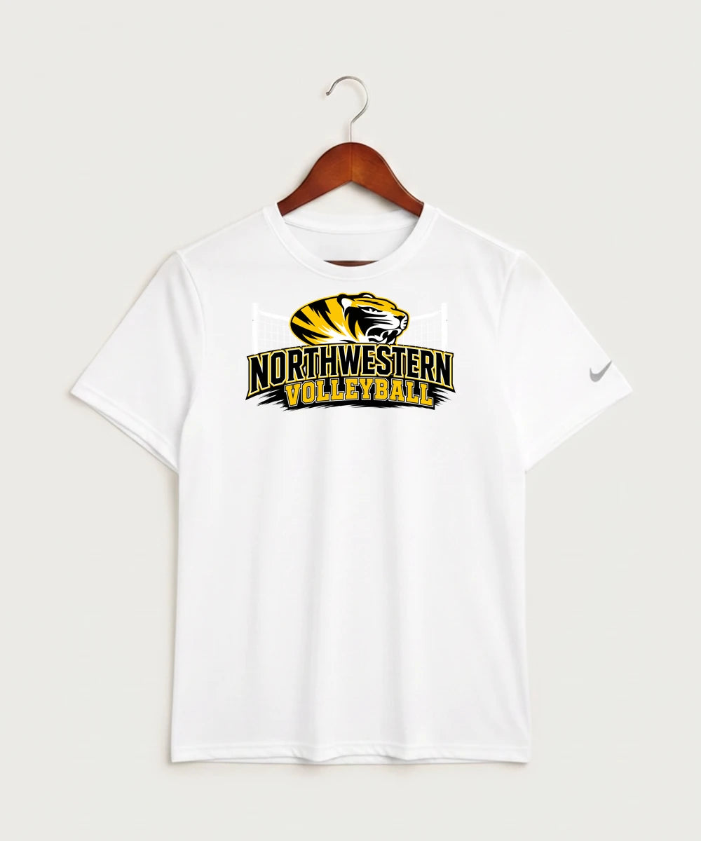 Northwestern Volleyball - White Nike Swoosh Sleeve rLegend Tee NKDX8730