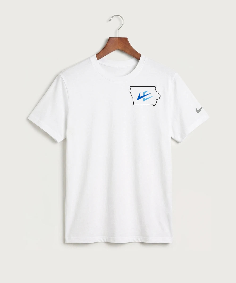 Leading Edge Iowa Team Store - White Nike Swoosh Sleeve rLegend Tee NKDX8730