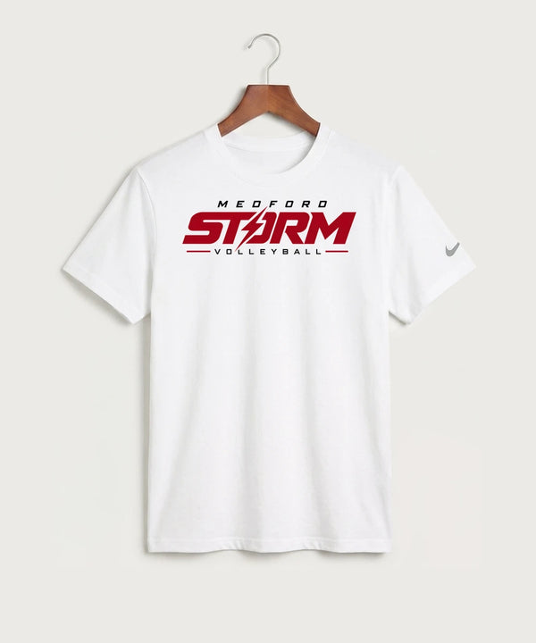 Medford Storm High School Volleyball Team Store - White Nike Swoosh Sleeve rLegend Tee NKDX8730