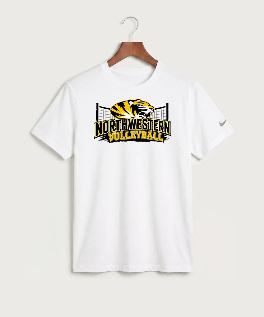 Northwestern Volleyball - White Nike Swoosh Sleeve rLegend Tee NKDX8730