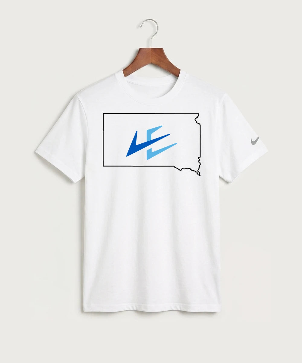 Leading Edge South Dakota Team Store - White Nike Swoosh Sleeve rLegend Tee NKDX8730