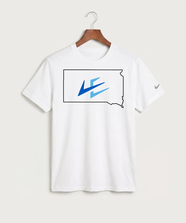 Leading Edge South Dakota Team Store - White Nike Swoosh Sleeve rLegend Tee NKDX8730