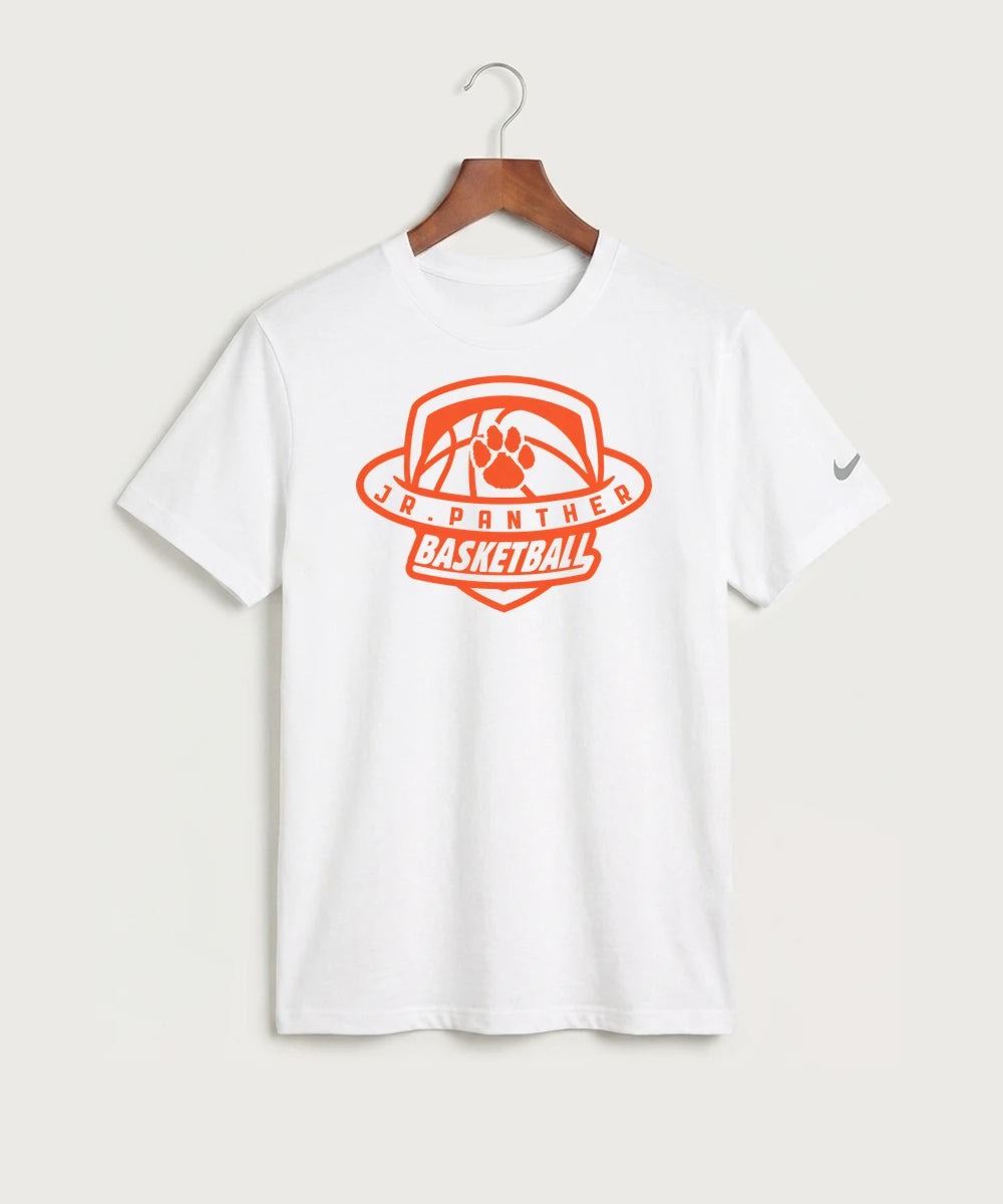 Jr Panther Basketball - White Nike Swoosh Sleeve rLegend Tee NKDX8730