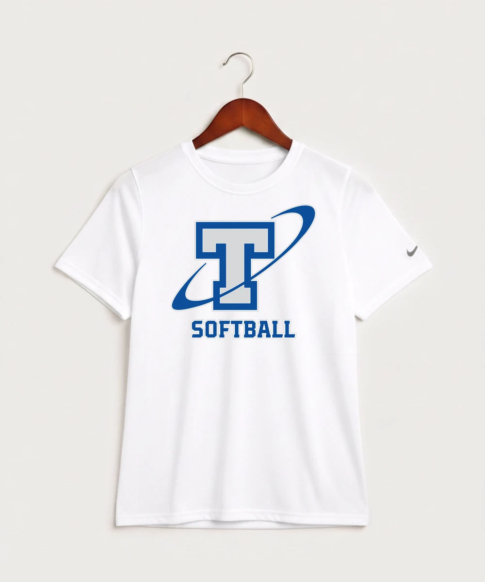 Papillion La Vista South Titan Softball Team Store - White Nike Youth Swoosh Sleeve rLegend Tee NKDX8787