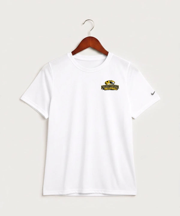 Northwestern Volleyball - White Nike Youth Swoosh Sleeve rLegend Tee NKDX8787