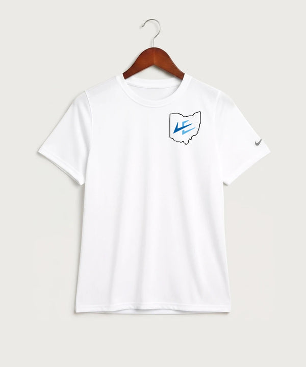 Leading Edge Ohio Team Store - White Nike Youth Swoosh Sleeve rLegend Tee NKDX8787
