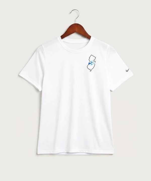 Leading Edge New Jersey Team Store - White Nike Youth Swoosh Sleeve rLegend Tee NKDX8787