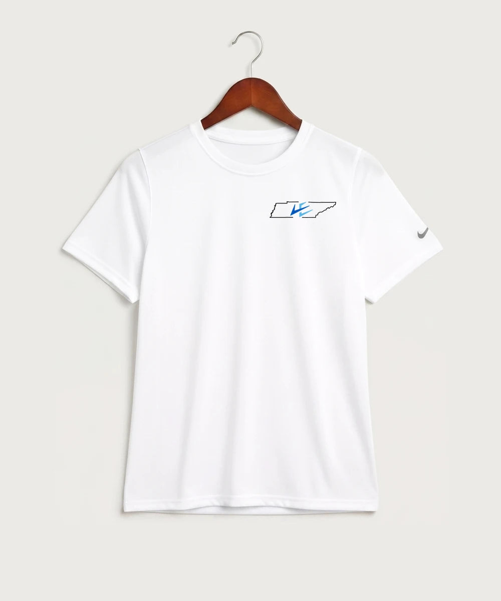 Leading Edge Tennessee Team Store - White Nike Youth Swoosh Sleeve rLegend Tee NKDX8787