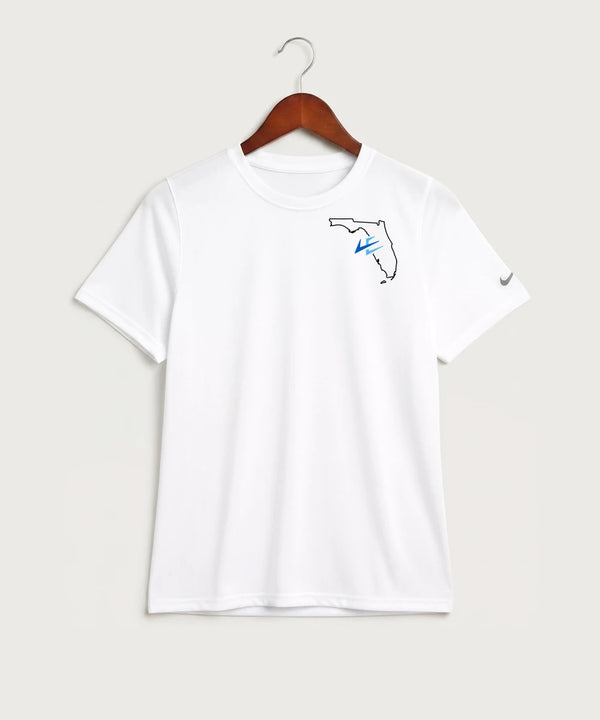 Leading Edge Florida Team Store - White Nike Youth Swoosh Sleeve rLegend Tee NKDX8787