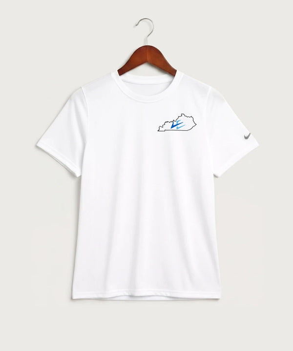 Leading Edge Kentucky Team Store - White Nike Youth Swoosh Sleeve rLegend Tee NKDX8787