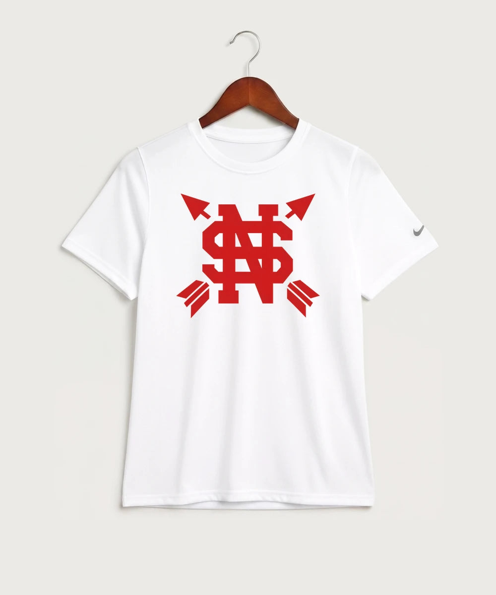 Lancer Archer Club Archery Team Store - White Nike Youth Swoosh Sleeve rLegend Tee NKDX8787